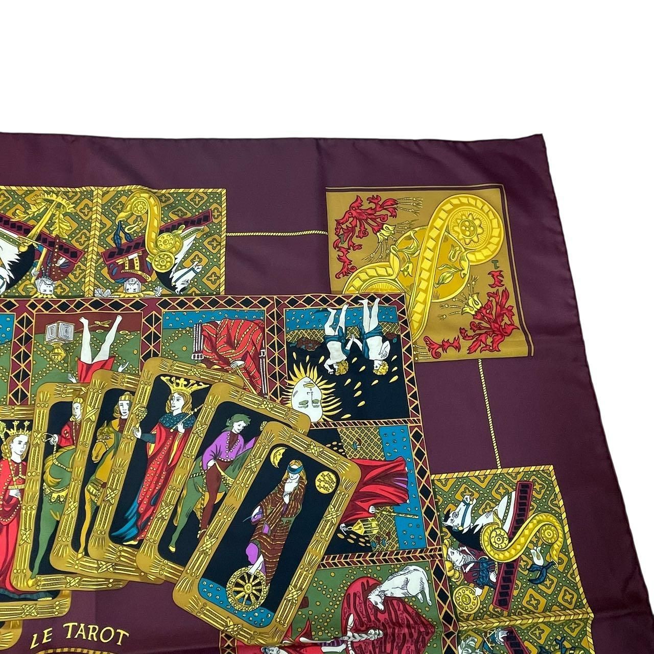 極美品 HERMES エルメス スカーフ シルク カレ90 LE TAROT タロット