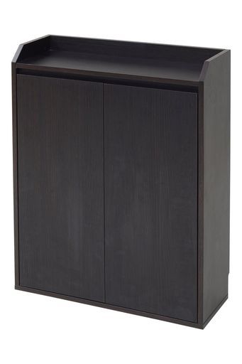 JKプランカウンター下収納薄型ミニキャビネット両扉付き幅60奥行22高さ80キッチン下収納YHK 0205 DB