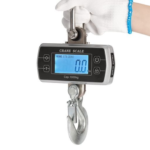 Bonvoisinデジタル吊りはかりクレーンスケール1000 KG乾電池式 電池 吊秤高精度コンパクト脱落防止フック日本語マニュアル付き