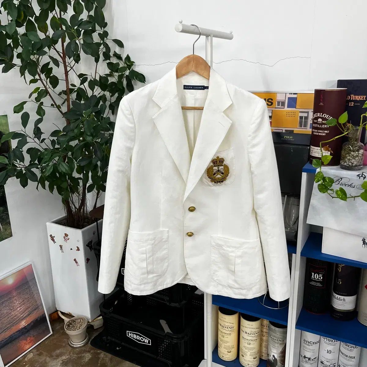 ポロラルフローレン ウィメンズ コットン/リネン ワッペン ブレーザー