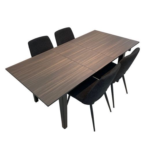 アルファタカバ伸長式ダイニングテーブルセットダイニングテーブルセット4人用エクステーション2人用~6人用幅140 cm~幅180 cm伸長大理石調伸長式チェアx 4脚ダイニング5点セット国産日本製 …