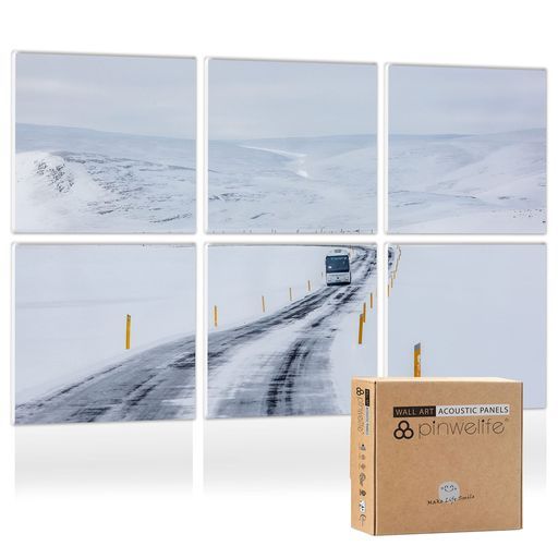 ®ウォールアート アコースティックパネル 寝室 家 オフィス スタジオレコーディングの壁用防音パネル 装飾的で音を吸収 低減 騒音 反響音を消す 120 x 80 cm 雪景色