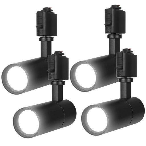 ライティングレール用スポットライト昼白色100 W相当消費電力10 W大光量1000 LM照射角度調節 一般家庭照明|演出照明|商業施設|店舗 商品展示用照明 ブラック セット