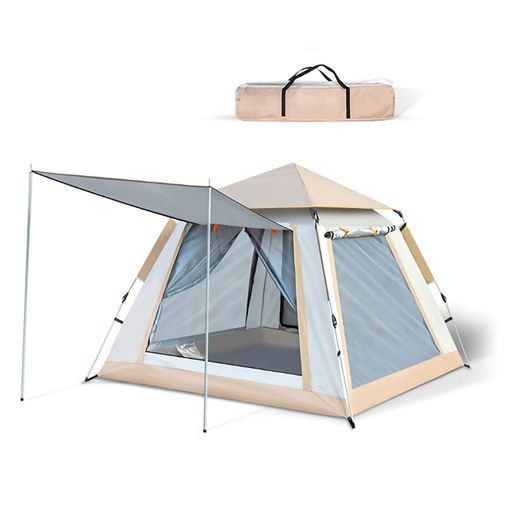 最新テントワンタッチ4 6人用耐水圧3000 mmUVカット紫外線防止キャンプテント防水撥水加工防風通気折りたたみコンパクト前後ダブルドア防虫対策メッシュ窓付き設営簡単軽量可愛いおおし…