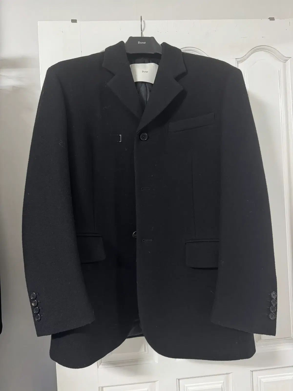 Dunst リー スリーボタン ヘビー ウール ジャケット 厚手ニット テーラードジャケット 