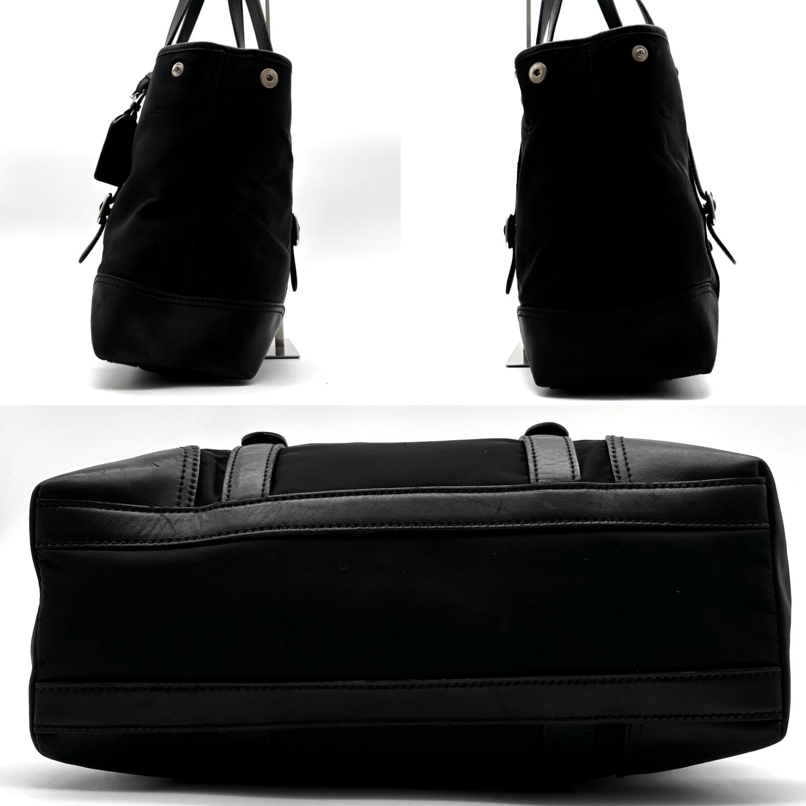 希少美品 PRADA プラダ トートバッグ ビジネスバッグ 三角ロゴ