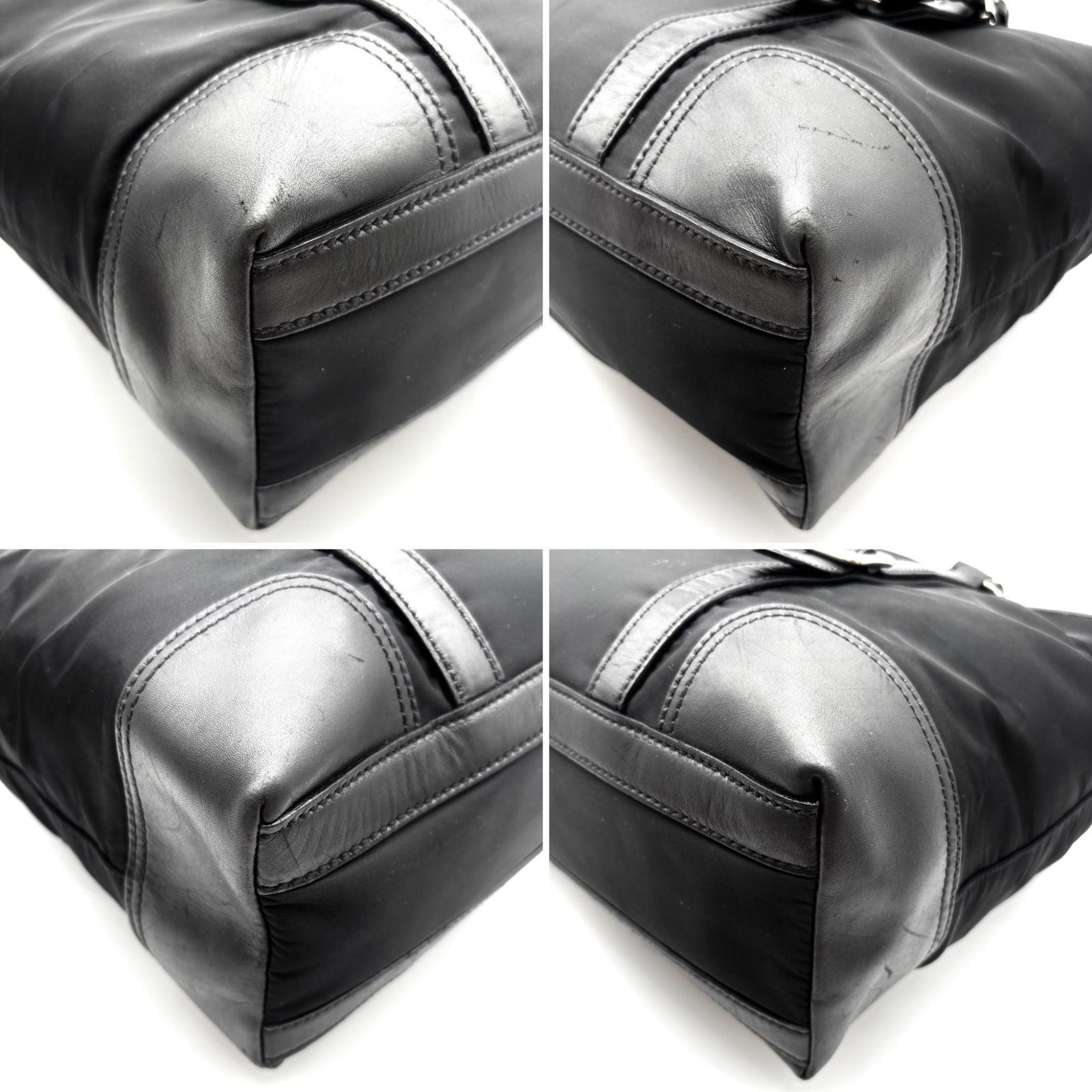 希少美品 PRADA プラダ トートバッグ ビジネスバッグ 三角ロゴ