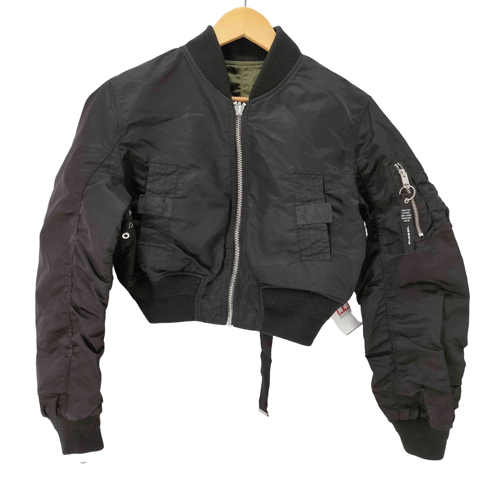 ディーゼル DIESEL G-Manua Giacca MA-1 クロップド リバーシブル 袖ジップ ボンバージャケット レディース import XS