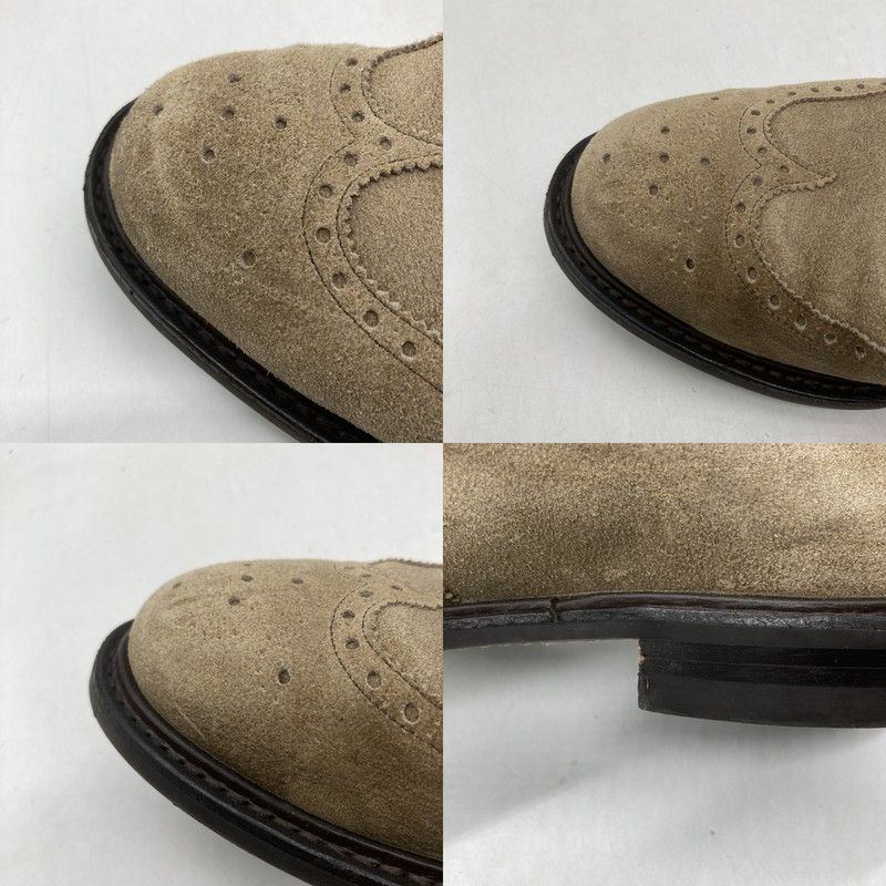  Church s チャーチ ウィングチップシューズ 革靴 コットストック スエードレザー サイズ90 G 103 約27.5 cm ベージュ 靴 B 15523◆ ドレス ビジネスシューズ ブーツ 革靴