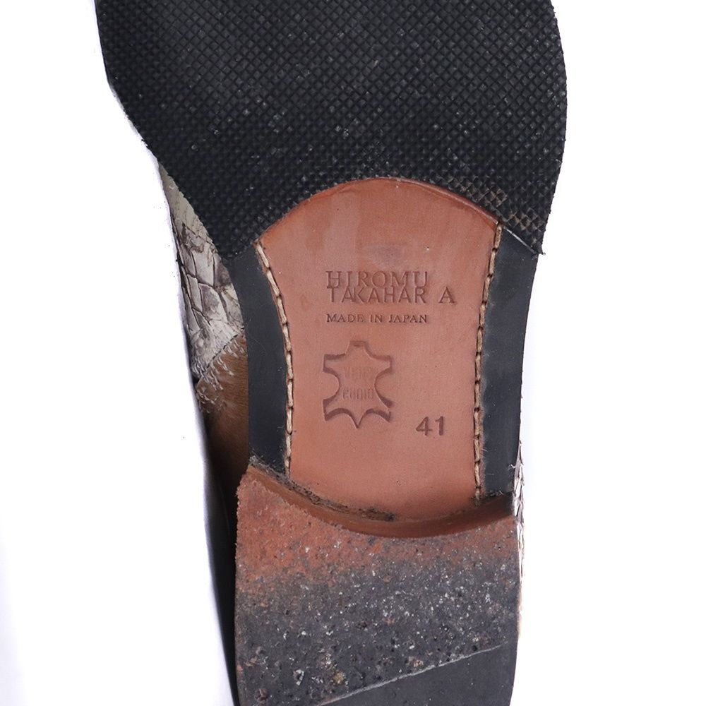  サイズ41 HIROMU パッチワークブーツ クリーム ベージュ その他 ブーツ 革靴