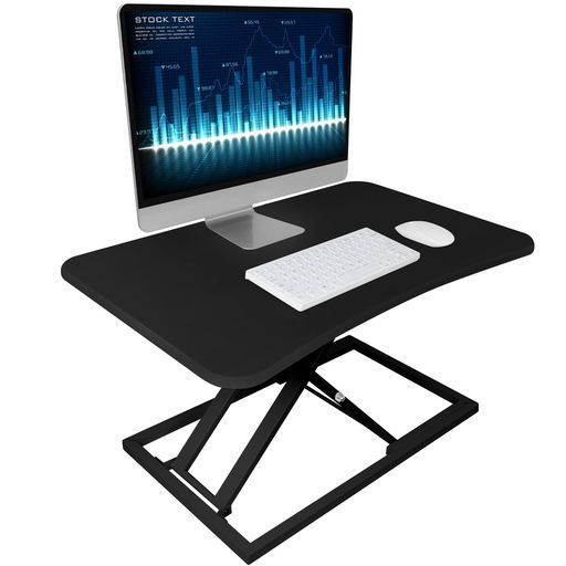 スタンディングデスク卓上SHUWEI天板サイズ73 x 47 cmガス圧昇降式デスク高さ6~40 cm机上組立不要耐荷重20 kgオフィスワークテーブルテレワークデスクワーク座り過ぎ解消在宅勤務モデルSW-003