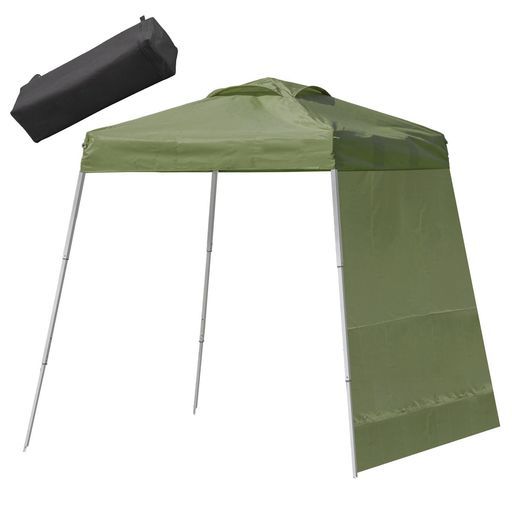 タープテント1.5 mx 1.5 mサイドシート 付きワンタッチ 組み立て簡単! 風抜けベンチレーションUVカット耐水収納ケース 81215