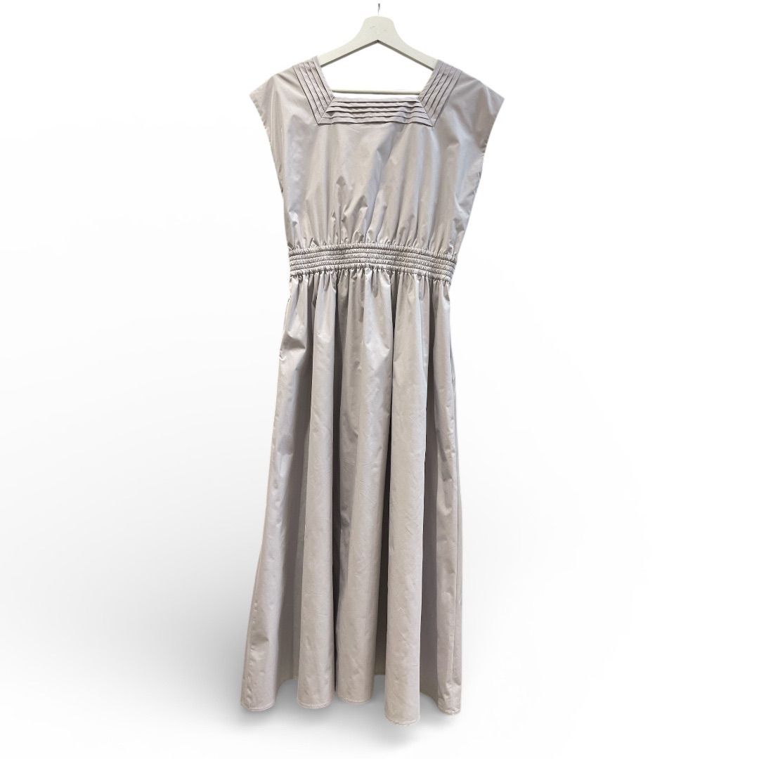 Chesty チェスティ ウィステリアワンピース サイズ0 ペールグレー ロングワンピース 定価¥28600 フレンチスリーブ タフタ生地 パーティー 女子会 レディース 夏 ゴーゴー 草2946