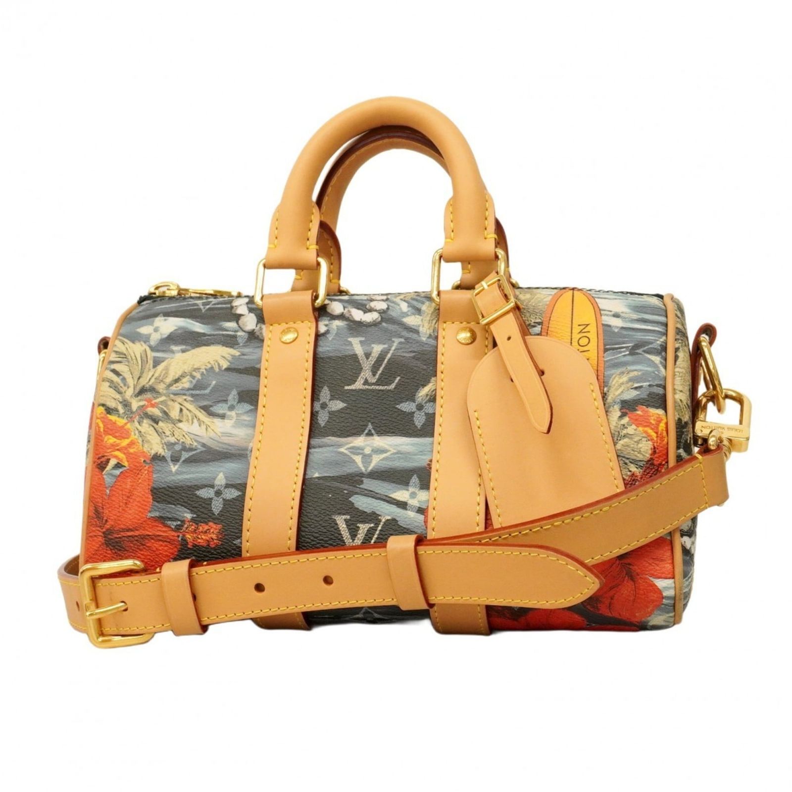 ルイ ヴィトン Louis Vuitton ハンドバッグ サーフィン･モノグラム キーポルバンドリエール25 M 25440 ネイビーブルー 2 wayバッグレディース