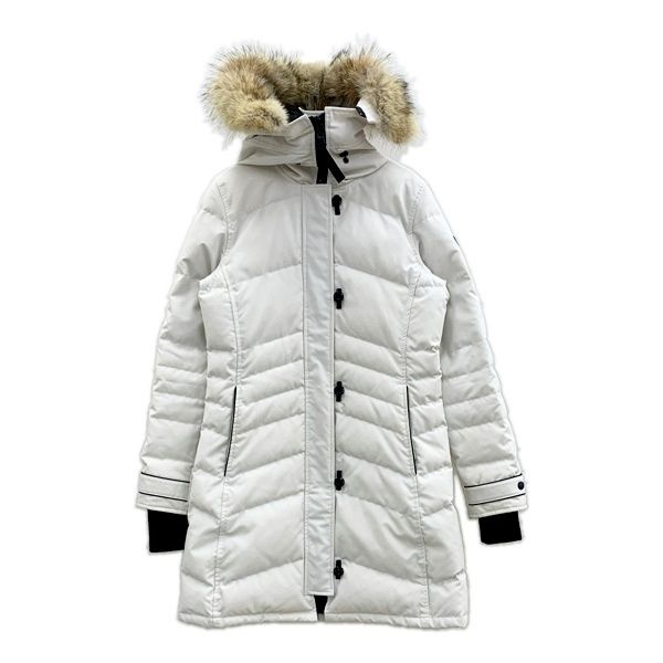 CANADA GOOSE カナダグース ダウンコート ジャケット ブルゾン LORETTE PARKA BLACK LABEL 2090 LB Sサイズ ホワイト アウター DL 17664