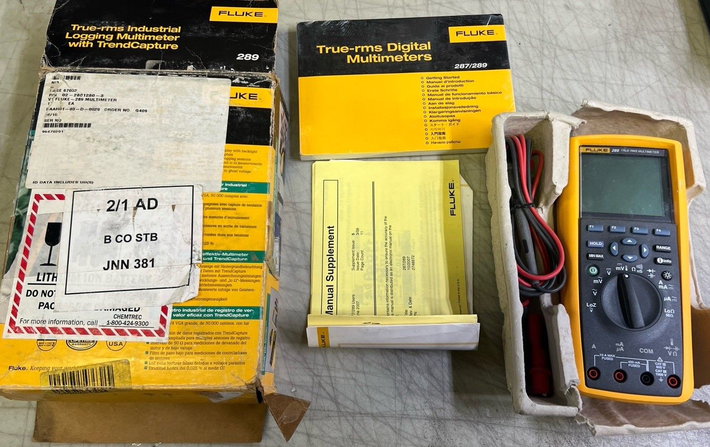 Fluke 289 True RMS 用ロギングデジタルマルチメーター Trendcapture 開封済み