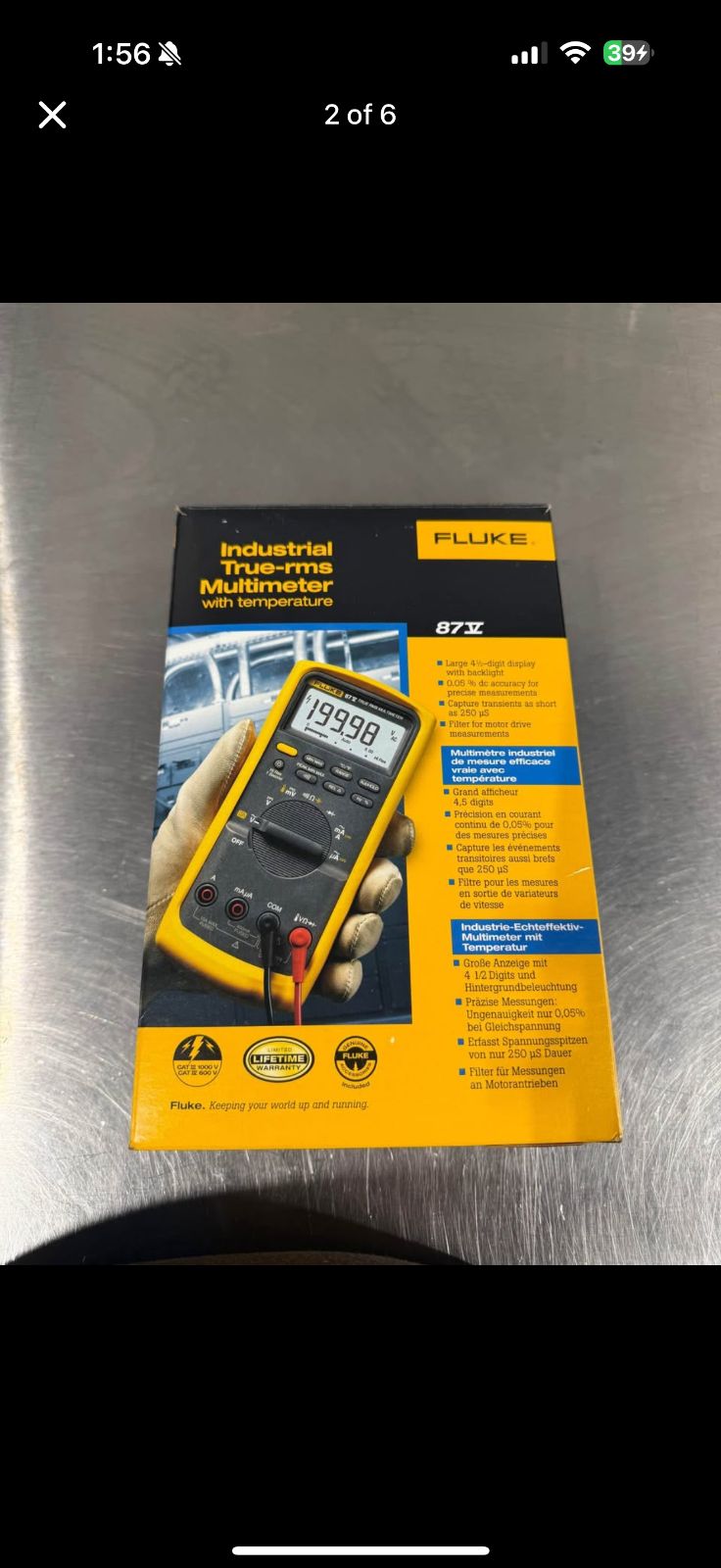Fluke 117 デジタルマルチメーター 電圧検出機能内蔵