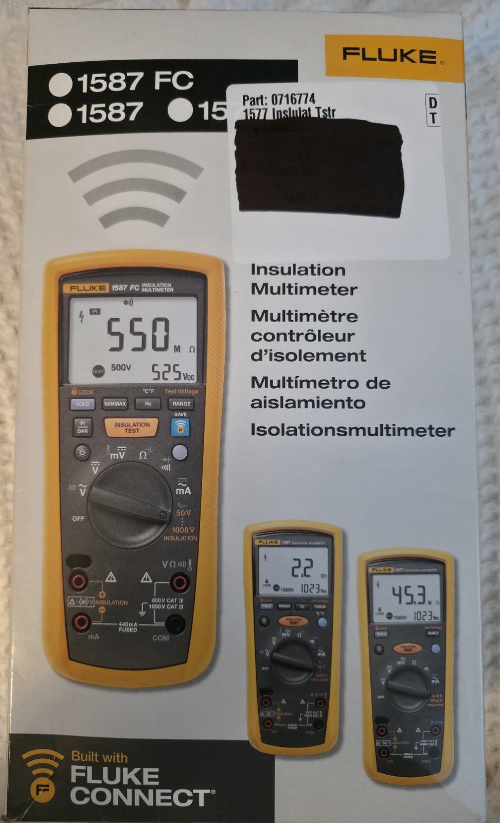 Fluke 1577 絶縁マルチメーター LCDディスプレイ 600メガオーム抵抗