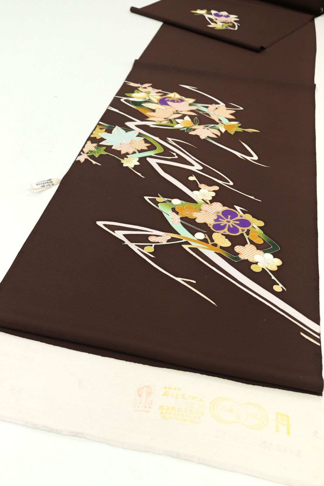 eha 3341 菱健 丹後ちりめん 手描 付下げ 着尺 お仕立て付き １ヶ月半～２ヶ月で発送