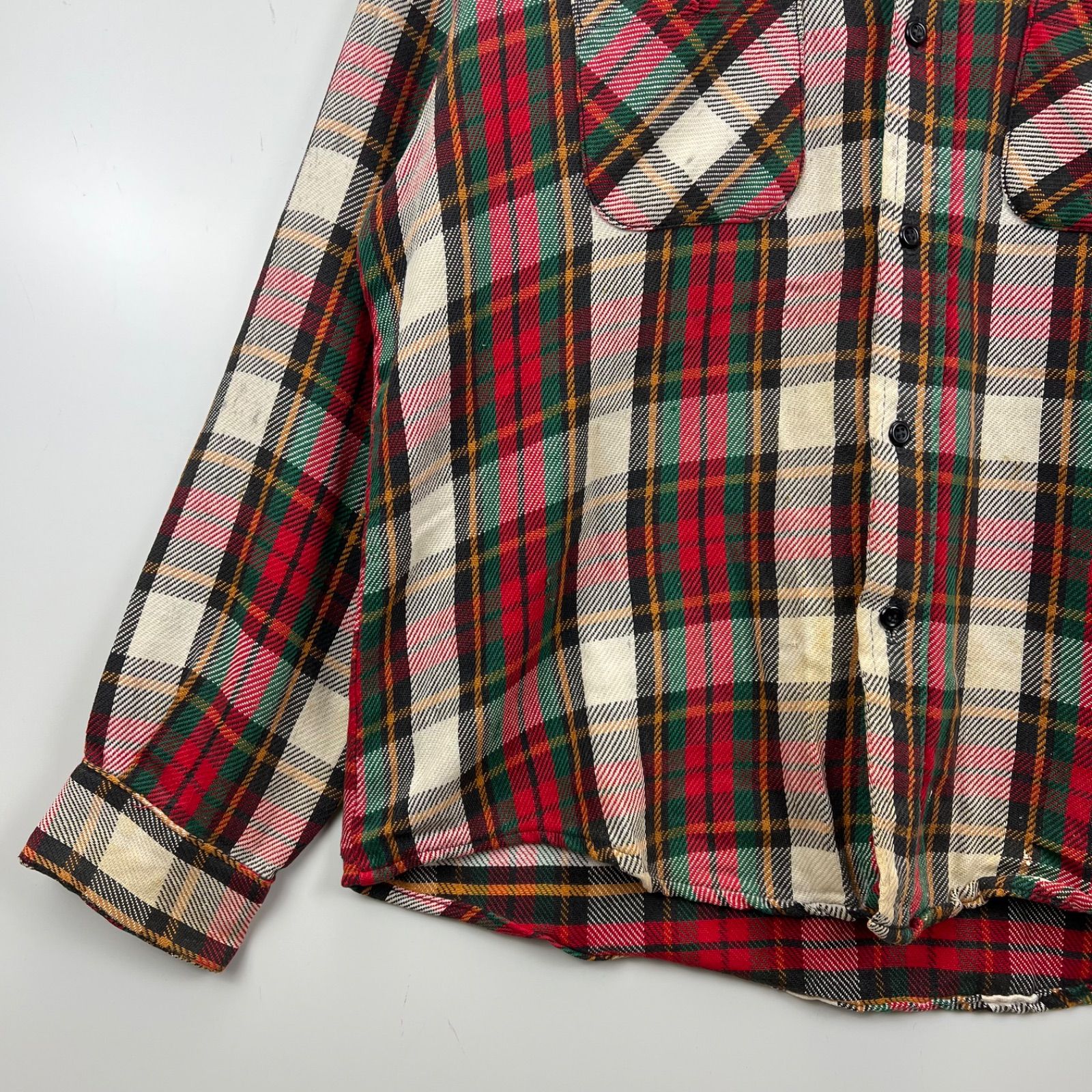 Mr.Leggs 70s USA vintage JUNK flannel L/S shirts XL ミスター