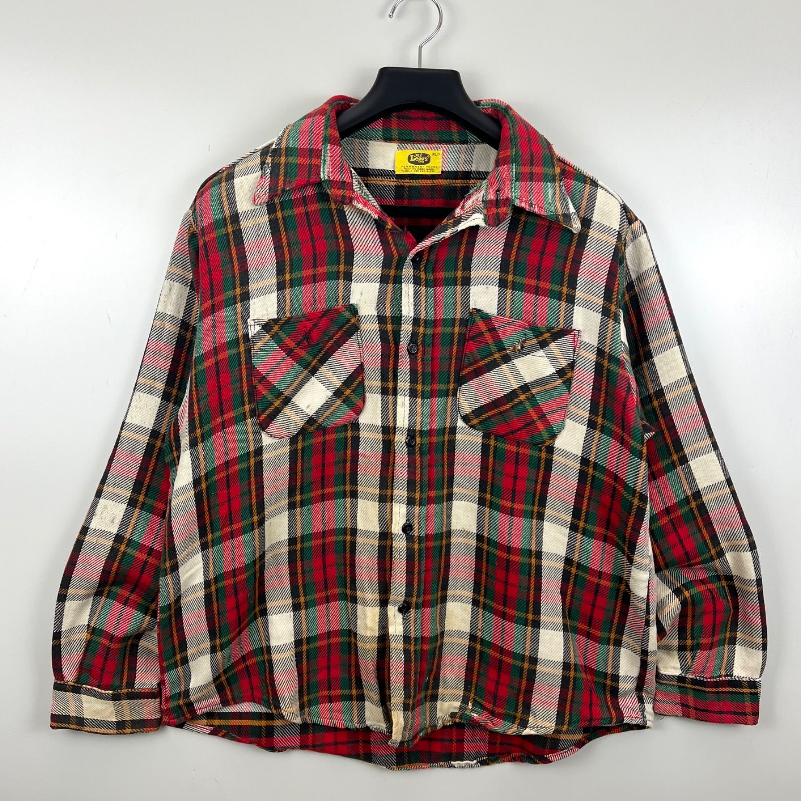 Mr.Leggs 70s USA vintage JUNK flannel L/S shirts XL ミスター
