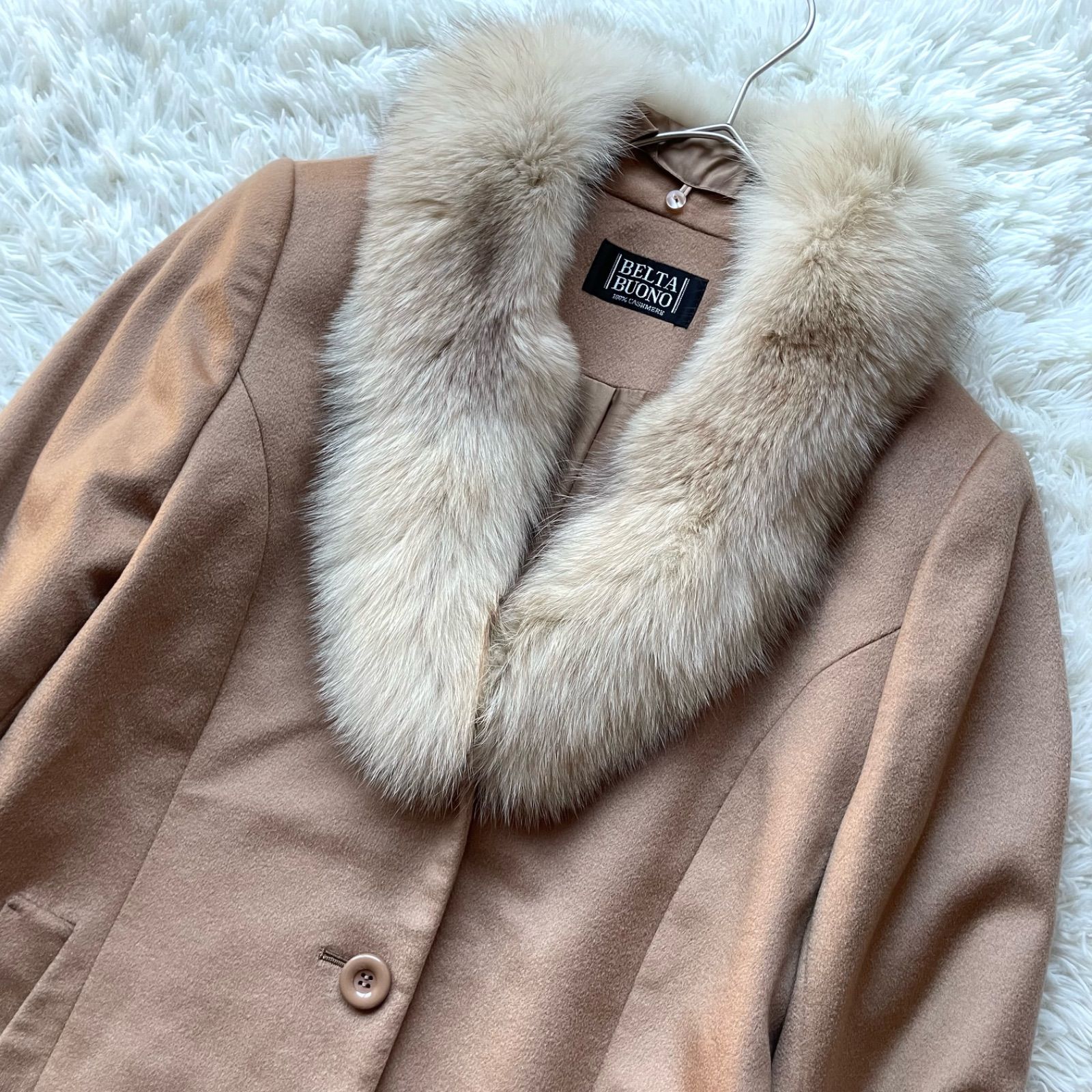 BELTA BUONO ベルタボーノ カシミヤ100% 2wayファー付きチェスター