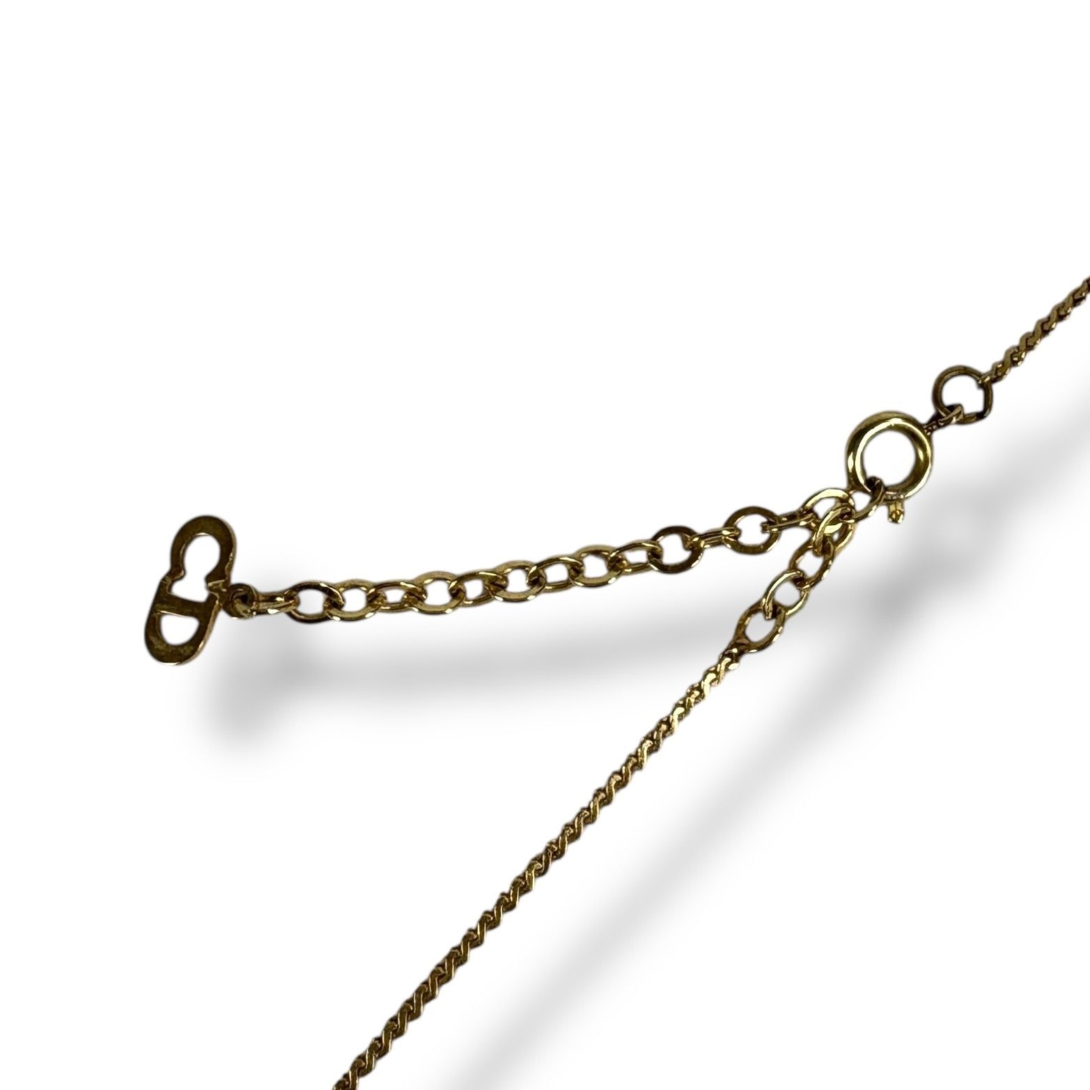 クリスチャンディオール Christian Dior ネックレス CDロゴ ラウンド 