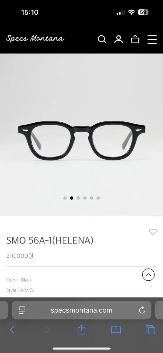 Specs Montana スペックスモンタナ HELENA Tart Optical Arnel タートオプティカルアーネル ブラック メガネ smo 56 a-1