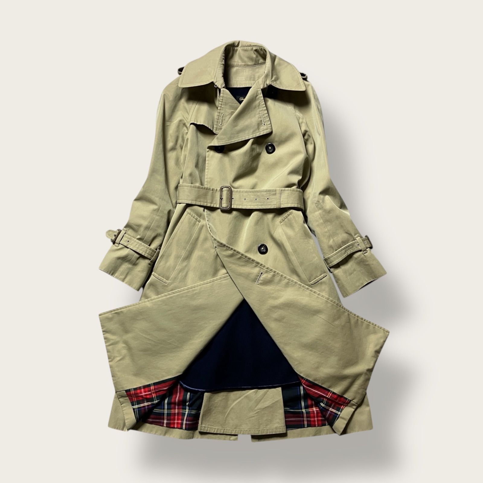 Drawer ライナー取り外し可】トレンチコート 裏地タータンチェック