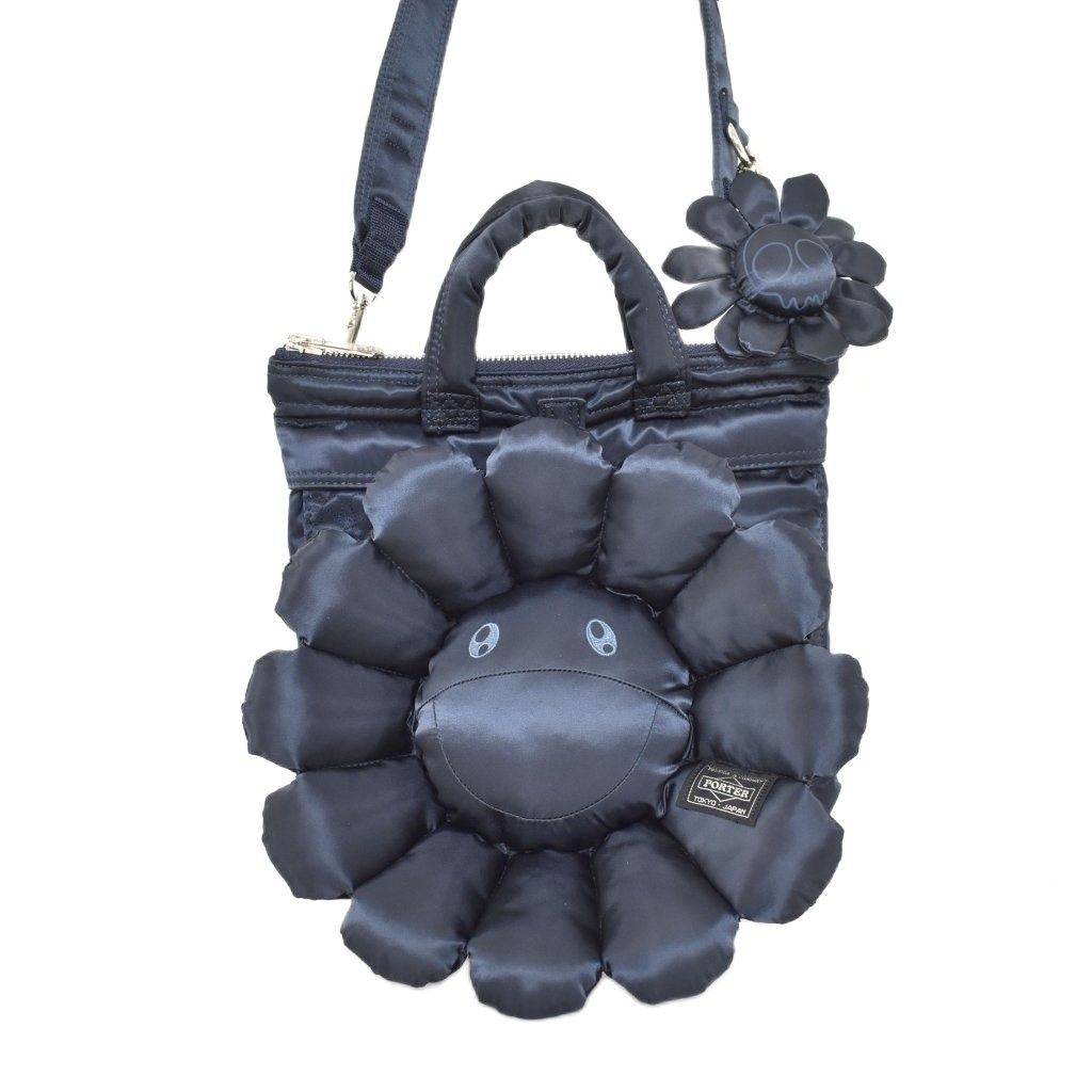 ポーター PORTER 85 th Anniversary 村上隆 2 WAY HELMET BAG ヘルメットバッグ ショルダーバッグ ハンドバッグ 紺 ネイビー 381-08546