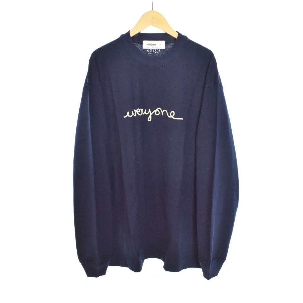 エブリワン everyone j.3000 rooftop logo long sleeve tee Tシャツ 長袖 ロンT M 紺 ネイビー EV 23-CS 10