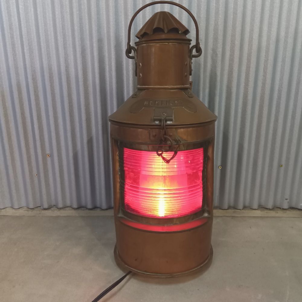 アンティーク 船舶燈 HEKLICHT 船尾灯 銅製 カッパー 真鍮 航海灯