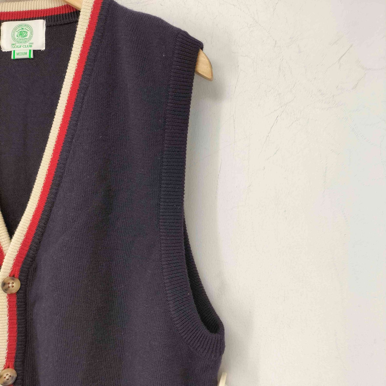 ジェイプレス J.PRESS golf club フロント刺繍 ジップベスト メンズ 