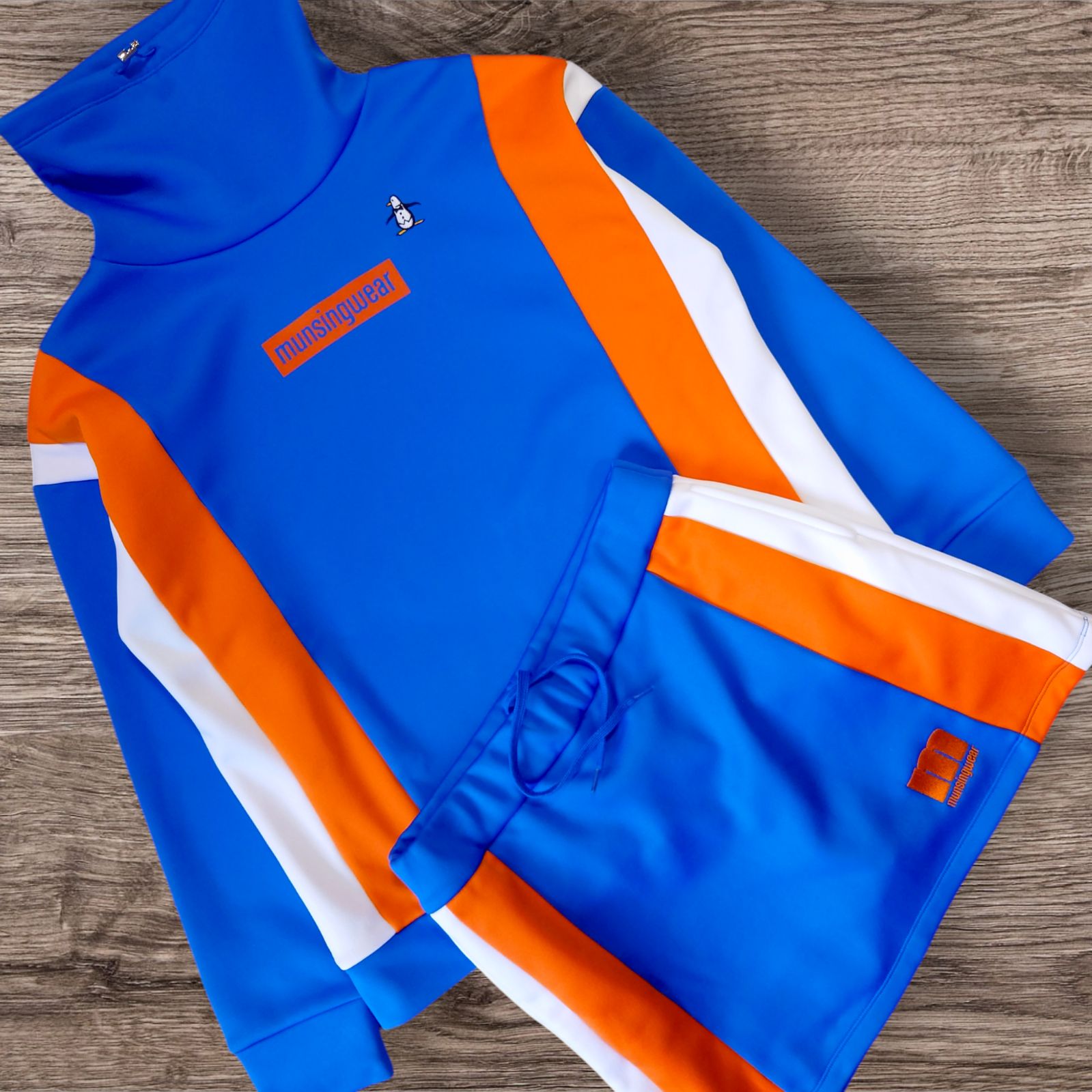 極美品 Munsingwear Golf セットアップ ENVOY COLLECTION モックネック