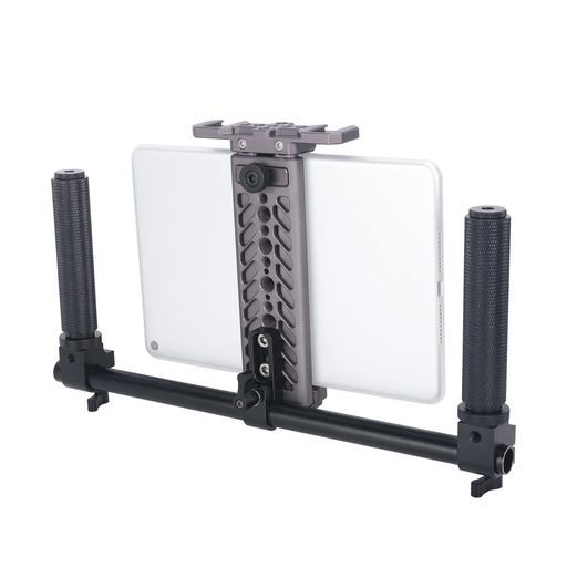 タブレット用三脚ホルダーグリップキットアルミ製ハンドル付きiPadPro|iPadAir|iPad|iPadMiniに適用タブレットアダプター三脚用ipadホルダー金属製ARRI標準ダブテール-511