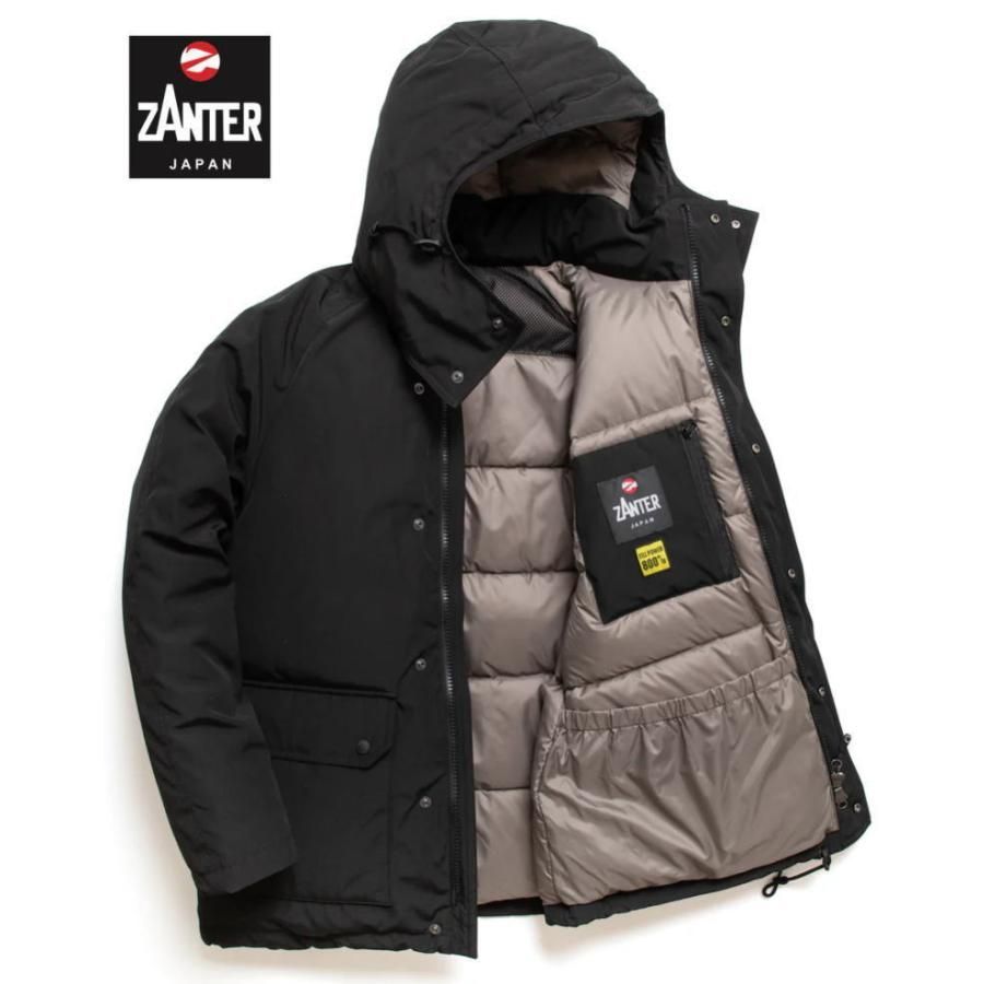 ザンター ZANTER ダウンジャケット 6730 南 観測隊 T|Cクロス DOWN JACKET WP-DOWN 800フィルパワー 日本製 ブラック