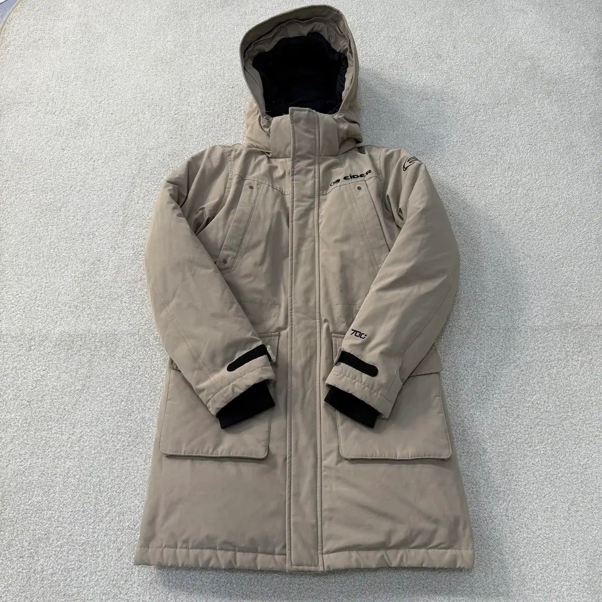 S EIDER アイダー レディース ダウンジャケット ロング丈 ベージュ 1231 T 1