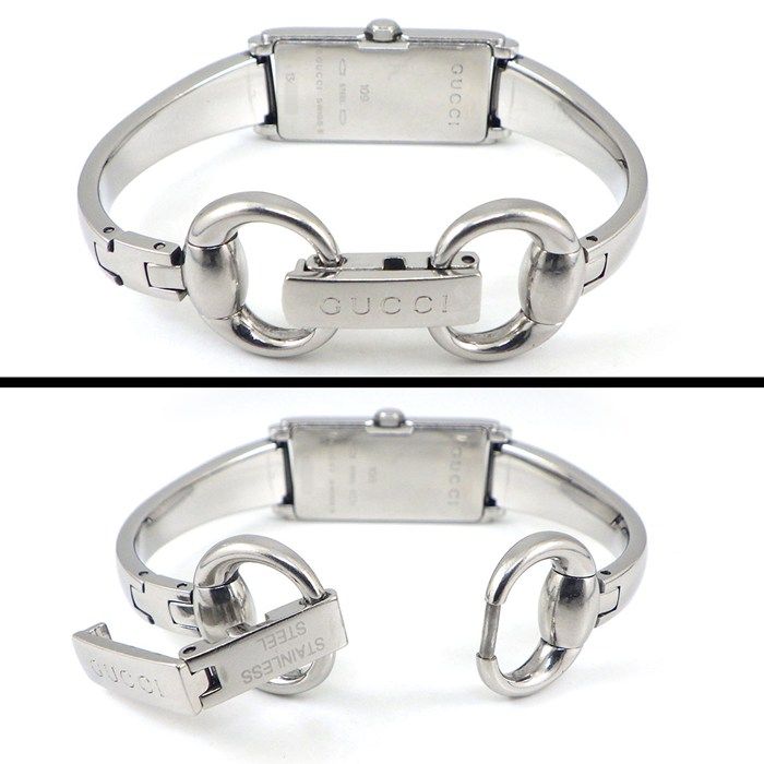 グッチ GUCCI 腕時計 バングルウォッチ 109 レクタンギュラー GG