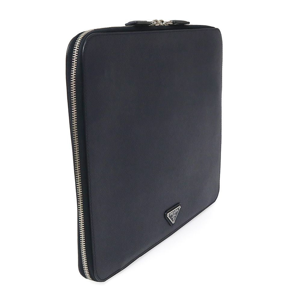 プラダ   2VN001 三角プレートサフィアーノレザークラッチバッグ 中古 BS99 プラダ 2VN001 クラッチ セカンドバッグ 三角 ロゴプレート