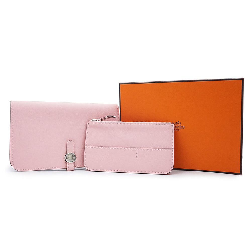 エルメス ドゴン デュオ GM ヴォースイフト ローズサクラ ピンク T刻印