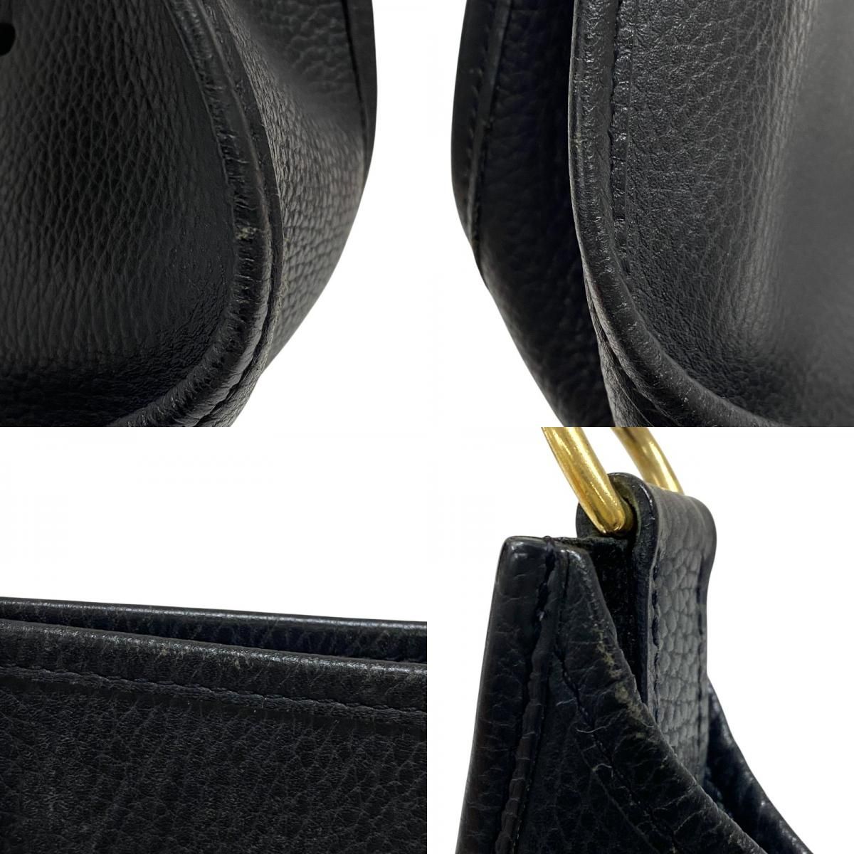 エルメス HERMES エヴリン1 GM □B刻 ブラック ゴールド金具 アルデンヌ レディース ショルダーバッグ エルメス HERMES エヴリン1 GM □B刻 ブラック ゴールド金具