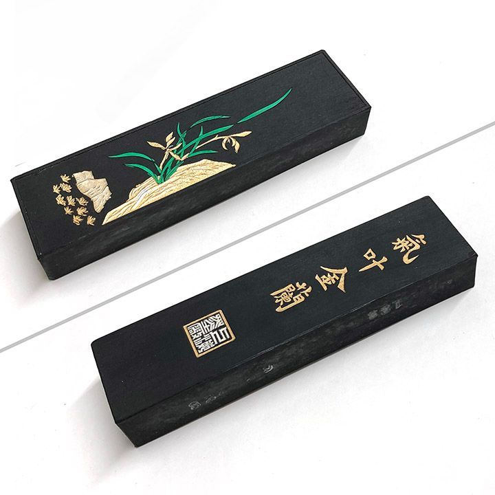 訳アリ】中国書画墨 気叶金蘭 精煙 上海墨廠出品 固形墨 唐墨 1/8 約