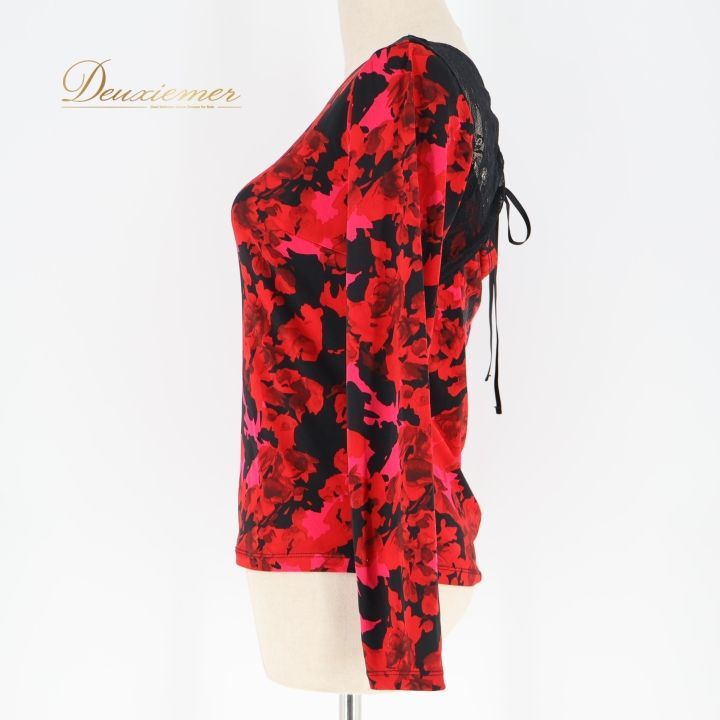 社交ダンス 衣装 トップス ブラウス ブラック系 チャコット Chacott