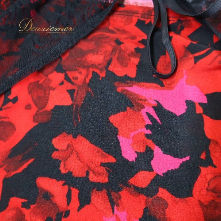 社交ダンス練習着パーティ。Chacott花柄レーストップスドレスドレス