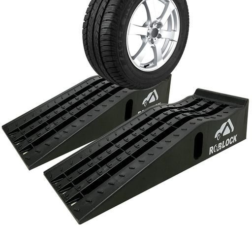 ROBLOCKカースロープリフトタイヤスロープ耐荷重7 T油圧ジャッキの交換オイル交換や車両整備のため軽量 組90.5 cmx 30.5 20.5 cm