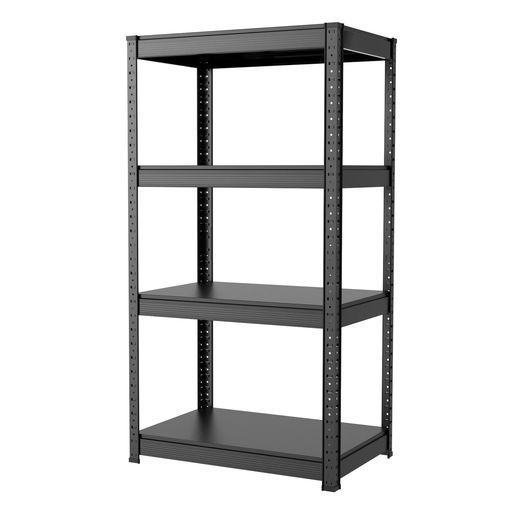 Umimileラックスチールラック幅60 cm 4段耐荷重120 kg|段メタルラック 幅60 x奥行40 x高さ114 cmブラック