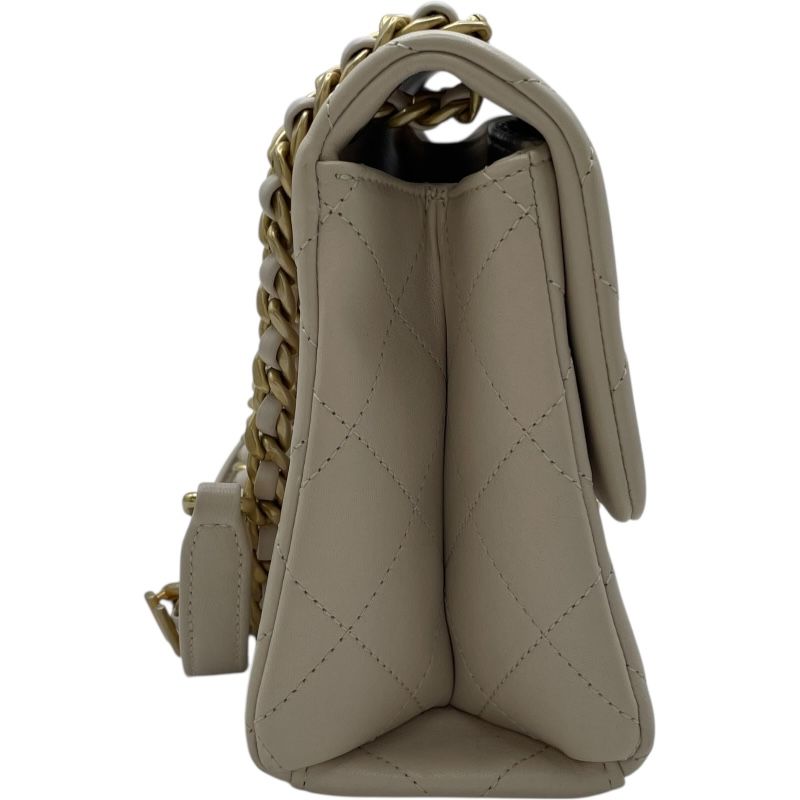 シャネル CHANEL マトラッセチェーンショルダーバッグ ベージュ GD金具