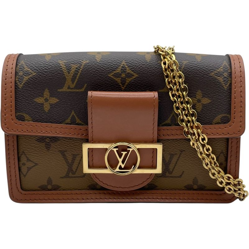 ルイ ヴィトン LOUIS VUITTON ポルトフォイユ ドーフィーヌ M 68746 ブラウン モノグラム リバース レディース ショルダーバッグ