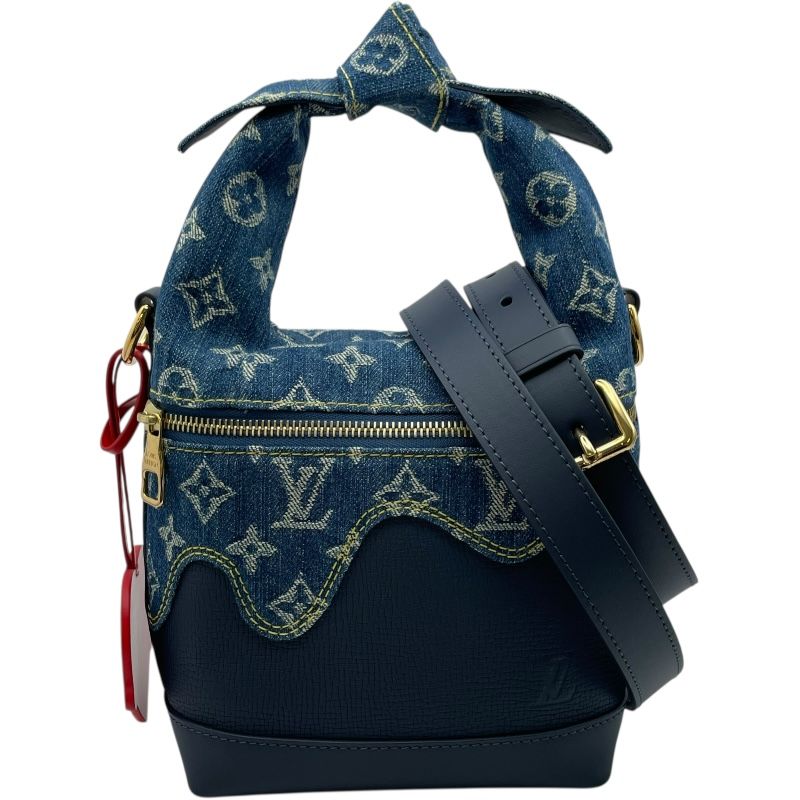 ルイ ヴィトン LOUIS VUITTON ジャパニーズクルーザー M 45970 ブルー デニム|カーフ レディース ショルダーバッグ