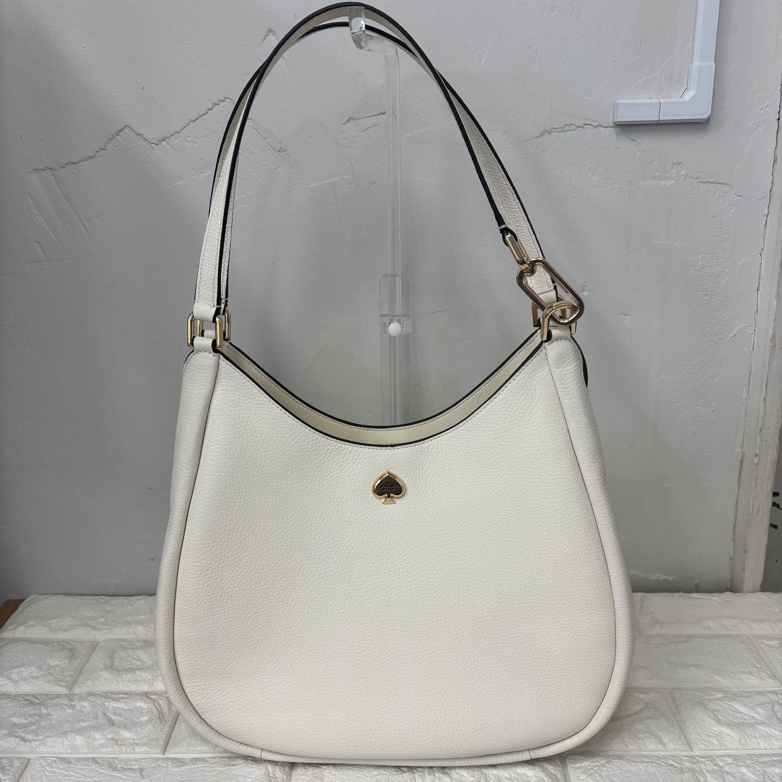 ◼︎ ♥品 ケイトスペード ケイラ ラージ ショルダーバッグ レディース メレンゲ ホワイト 白 牛革